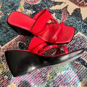 vintage red wedges